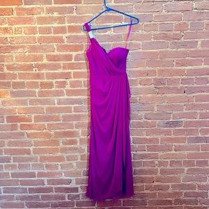 Pink Cache One Shoulder Gown / Prom Dress - Size: 2